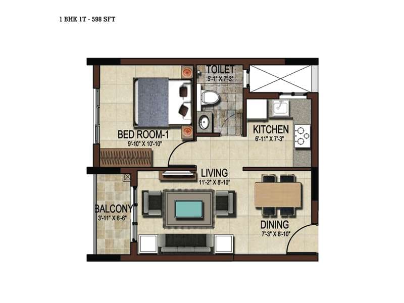 1 BHK FLATES