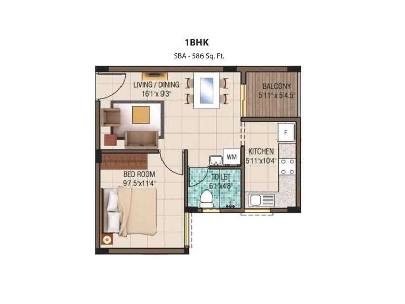 1 BHK FLATES