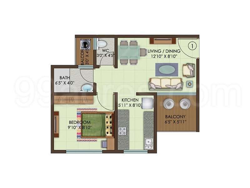 1 BHK FLATES